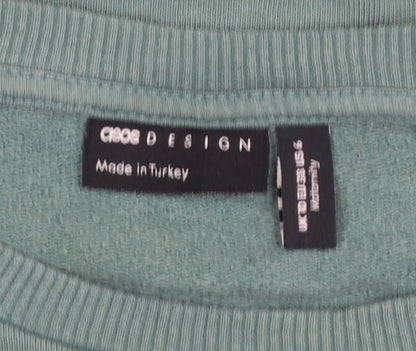 Womens UK Size 10 ASOS Design Green Pullover Sweatshirt