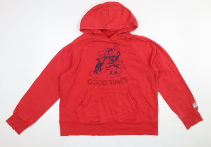 Womens UK Size M Disney Red Pullover Hoodie