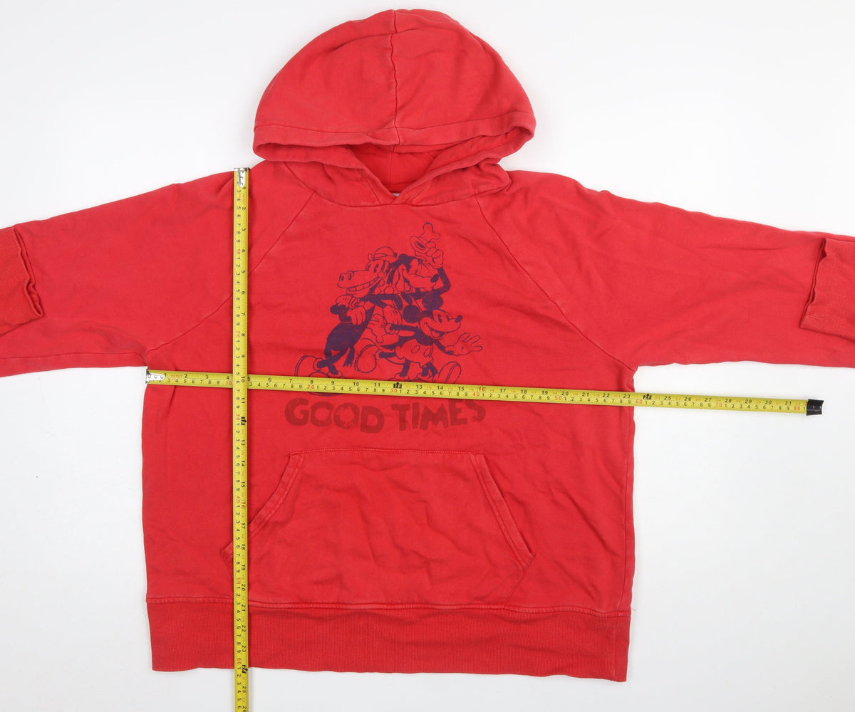 Womens UK Size M Disney Red Pullover Hoodie