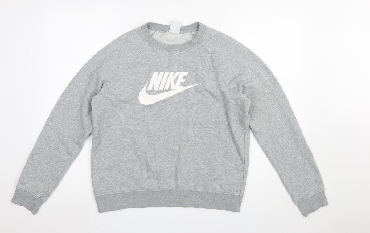 Mens UK Size M Nike Grey Pullover Sweatshirt