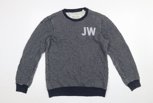 Mens UK Size M Jack Wills Blue Pullover Sweatshirt