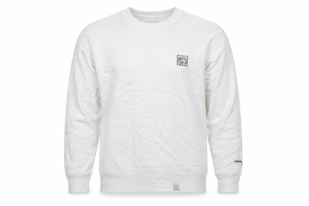 Mens UK Size M Uniqlo White Pullover Sweatshirt