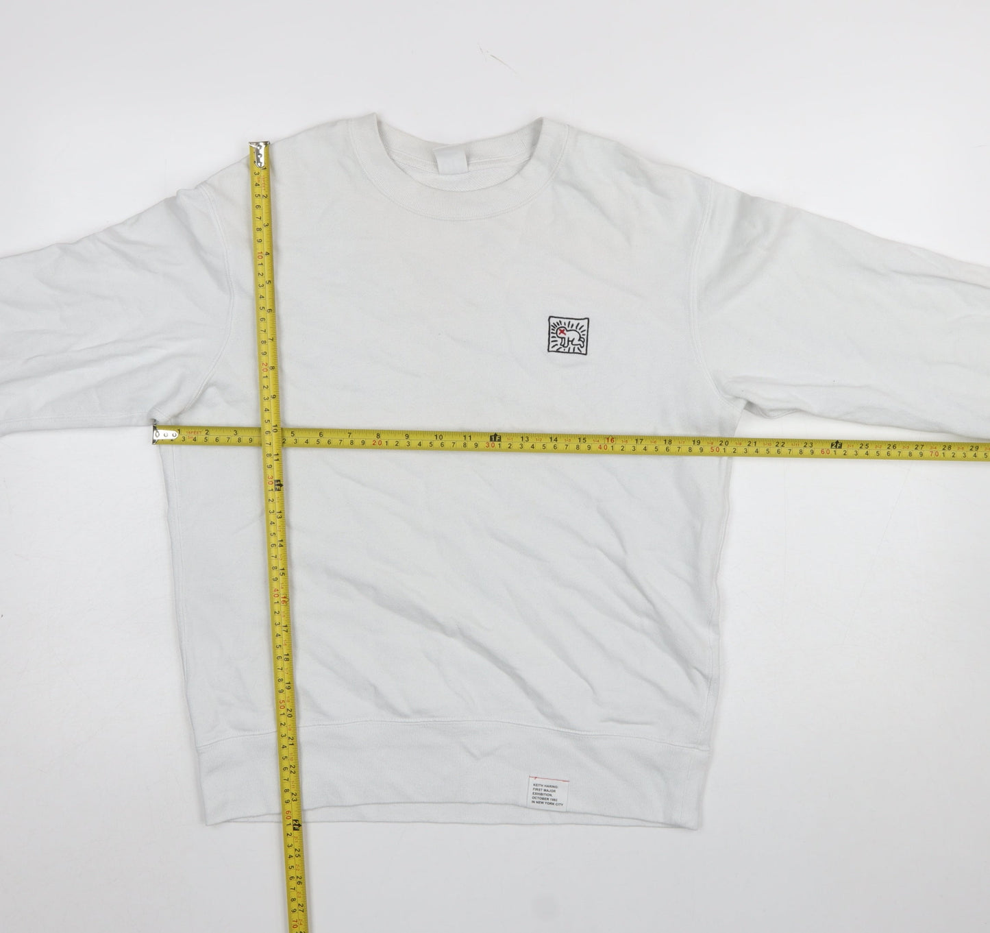 Mens UK Size M Uniqlo White Pullover Sweatshirt