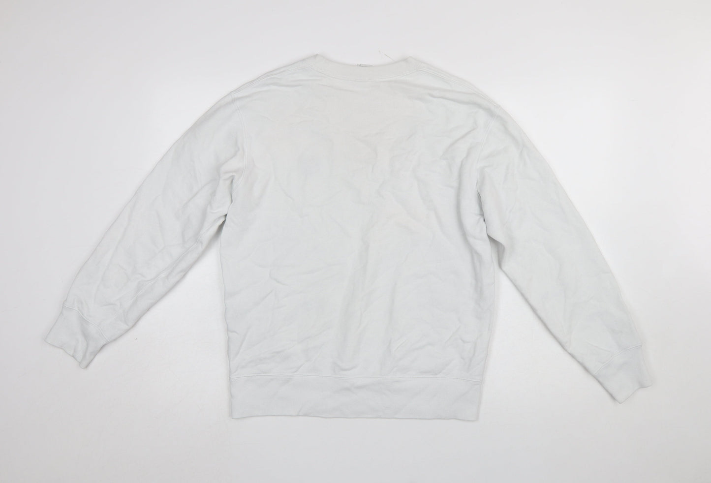 Mens UK Size M Uniqlo White Pullover Sweatshirt