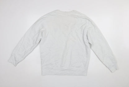 Mens UK Size M Uniqlo White Pullover Sweatshirt