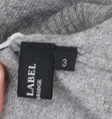 Womens UK Size M Black Label Crestbridge Grey Pullover Jumper