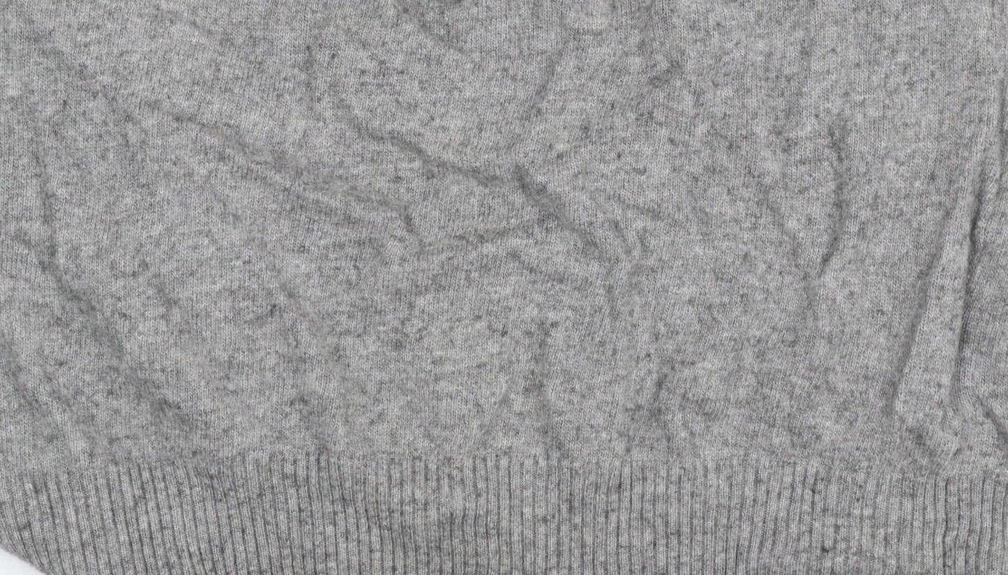 Womens UK Size M Black Label Crestbridge Grey Pullover Jumper