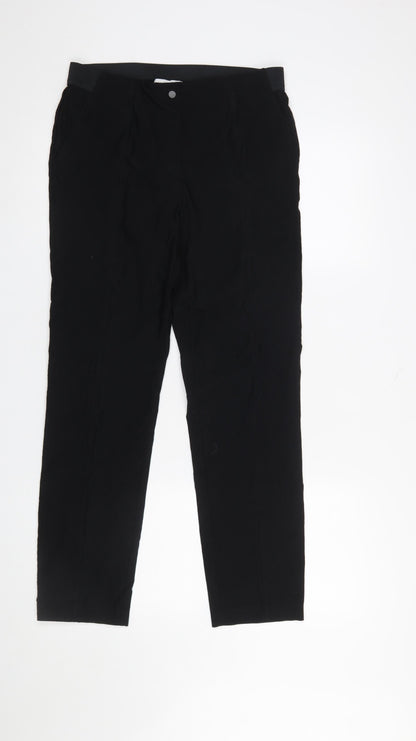 Womens UK Size 12 Gallery Regular Fit Casual Workwear Business Black Trousers