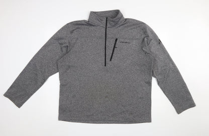 Mens UK Size XL Eddie Bauer Grey Henley Sweatshirt