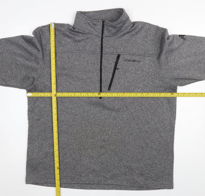 Mens UK Size XL Eddie Bauer Grey Henley Sweatshirt