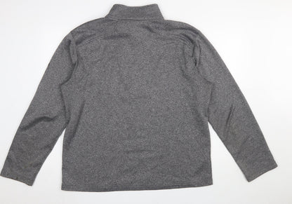 Mens UK Size XL Eddie Bauer Grey Henley Sweatshirt
