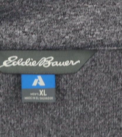Mens UK Size XL Eddie Bauer Grey Henley Sweatshirt