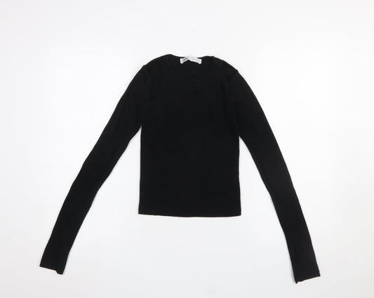 Womens UK Size 8 Zara Black Pullover Jumper