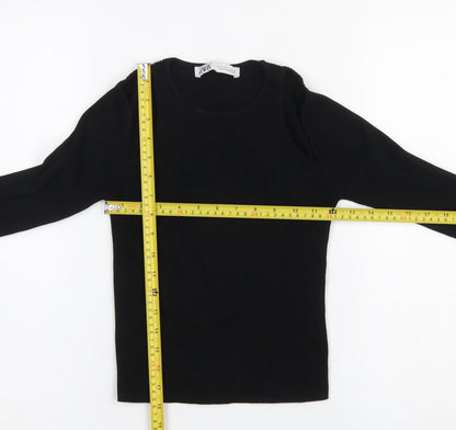 Womens UK Size 8 Zara Black Pullover Jumper