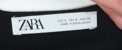 Womens UK Size 8 Zara Black Pullover Jumper