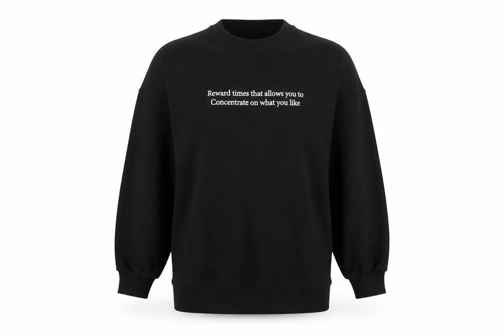 Womens UK Size L Global Work Black Pullover Sweatshirt