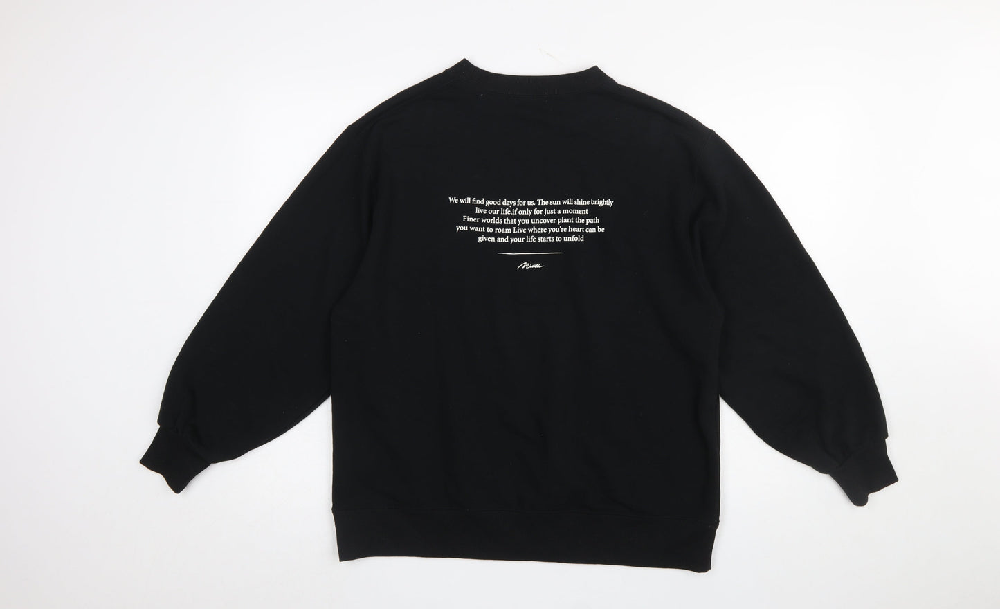 Womens UK Size L Global Work Black Pullover Sweatshirt