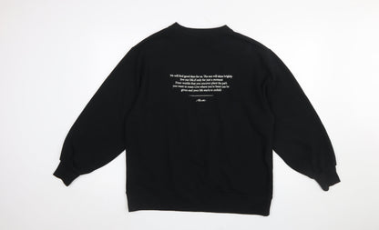 Womens UK Size L Global Work Black Pullover Sweatshirt