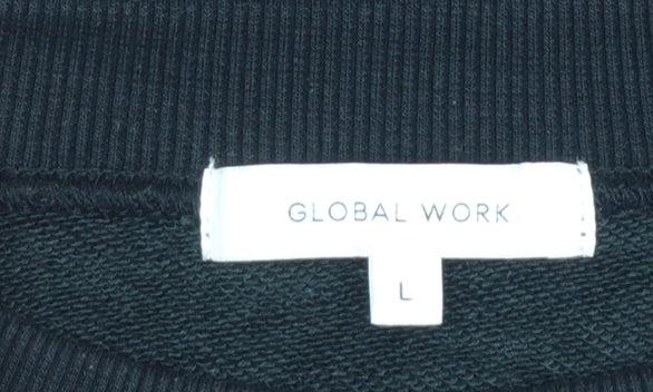 Womens UK Size L Global Work Black Pullover Sweatshirt