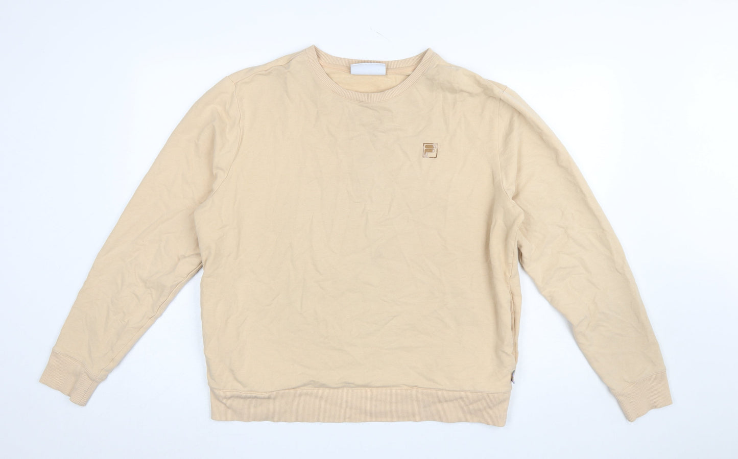 Womens UK Size L FILA Beige Pullover Sweatshirt