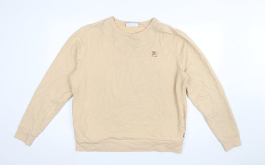 Womens UK Size L FILA Beige Pullover Sweatshirt