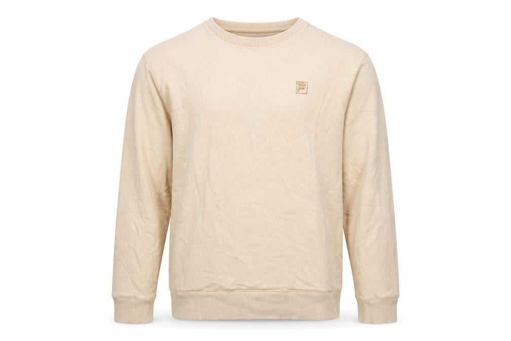 Womens UK Size L FILA Beige Pullover Sweatshirt