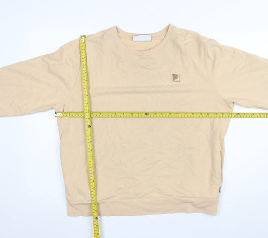 Womens UK Size L FILA Beige Pullover Sweatshirt
