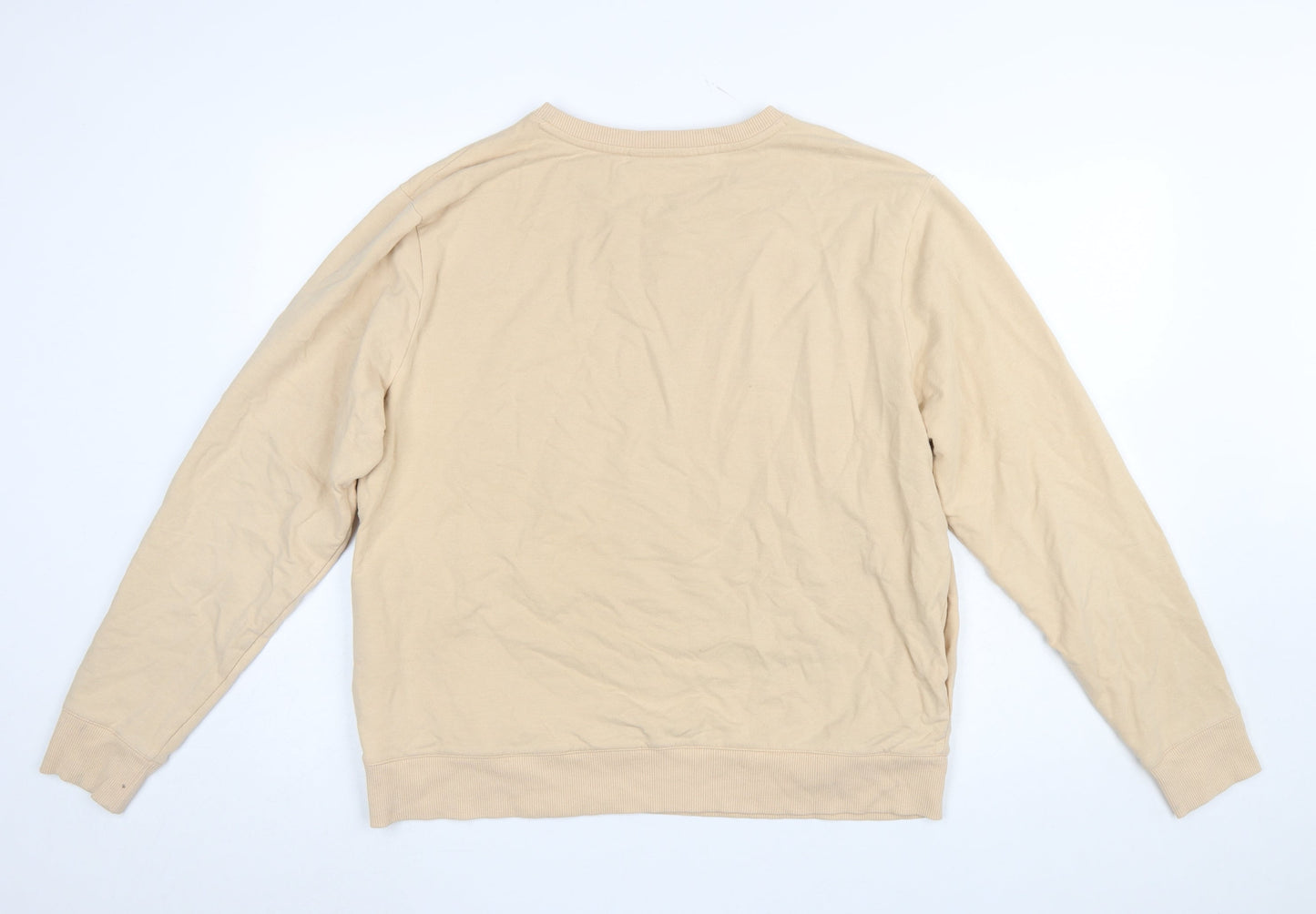 Womens UK Size L FILA Beige Pullover Sweatshirt