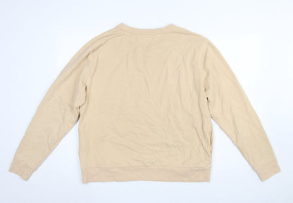 Womens UK Size L FILA Beige Pullover Sweatshirt