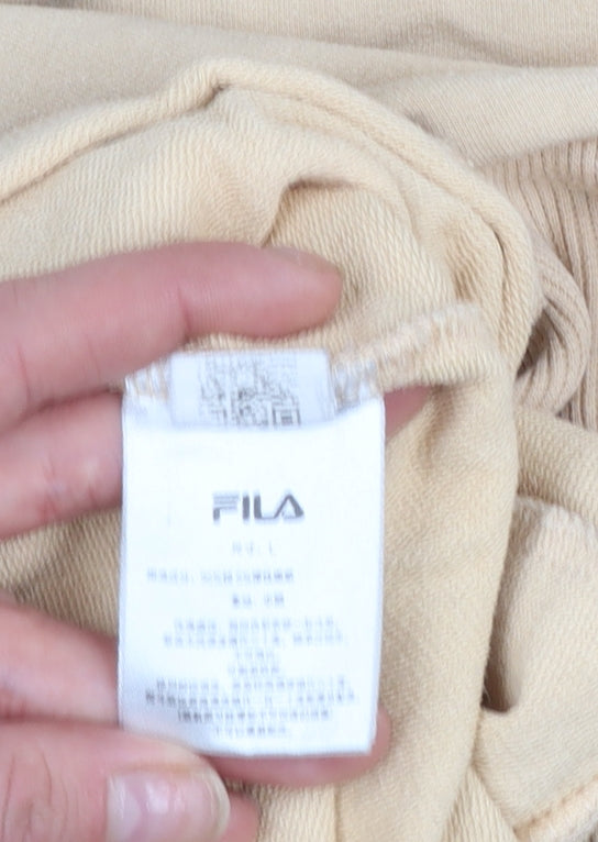 Womens UK Size L FILA Beige Pullover Sweatshirt