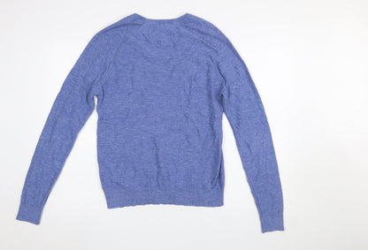 Mens UK Size S Fat Face Blue Pullover Jumper