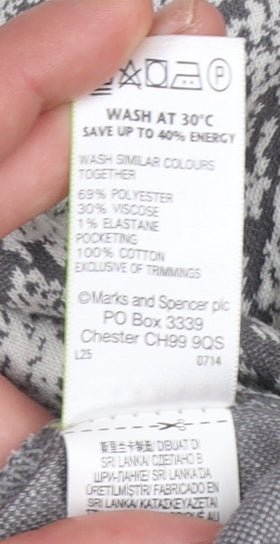 Womens UK Size 14 Marks and Spencer Grey Pullover Sweatshirt