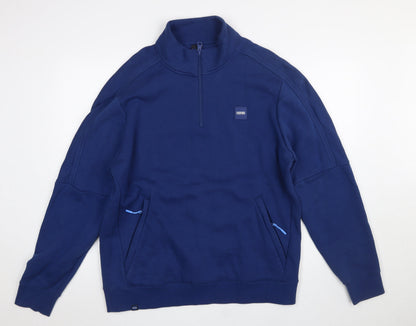Mens UK Size XL Diesel Blue Henley Sweatshirt