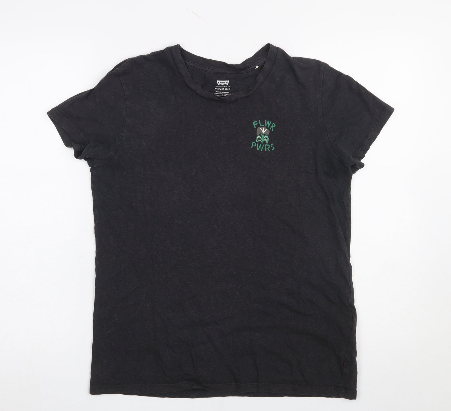 Womens UK Size M Levi's Black Basic T-Shirt
