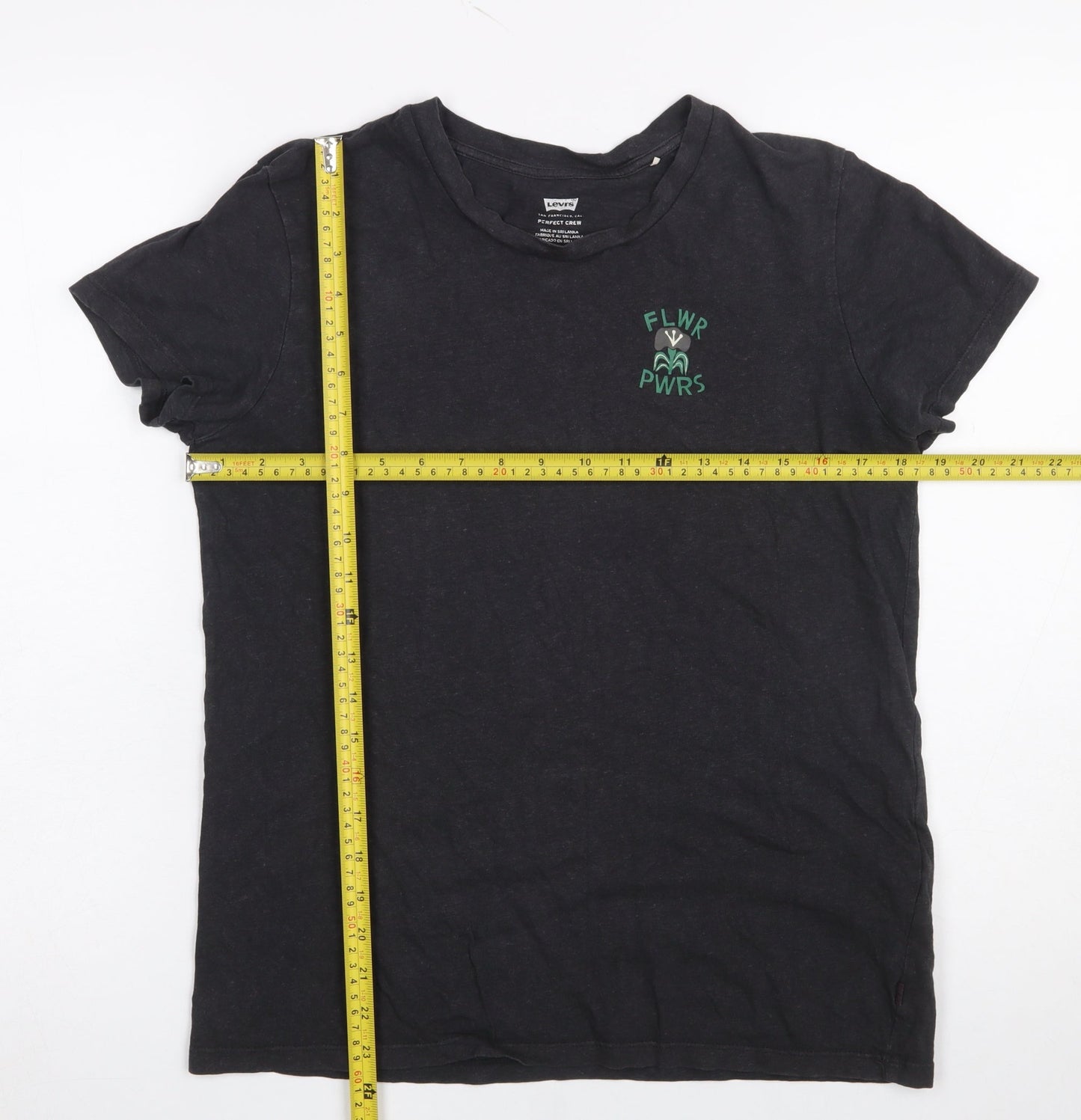Womens UK Size M Levi's Black Basic T-Shirt