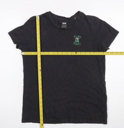 Womens UK Size M Levi's Black Basic T-Shirt