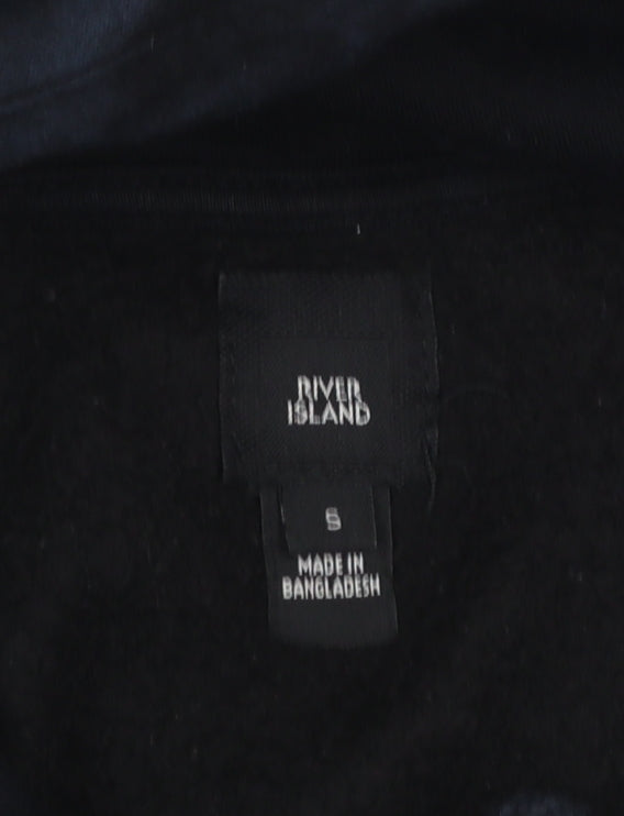 Womens UK Size S River Island Black Pullover Hoodie