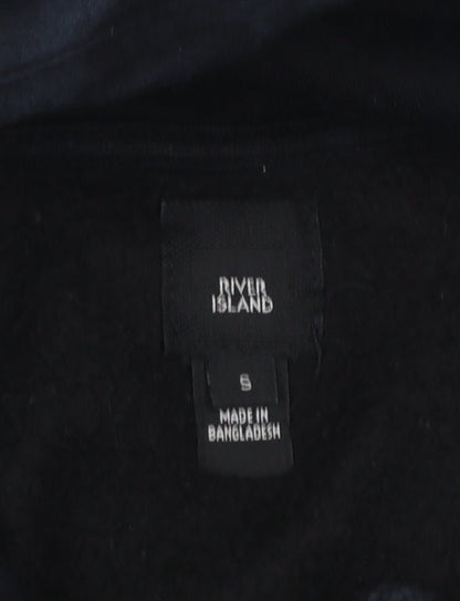 Womens UK Size S River Island Black Pullover Hoodie
