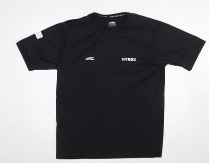 Mens UK Size 3XL MFC Black Gym & Training Running & Jogging CrossFit T-Shirt