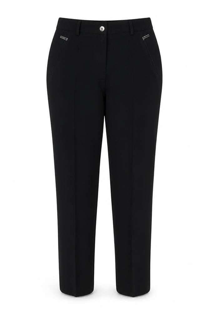 Womens UK Size 12 Hongo Regular Fit Dress Pants Black Trousers