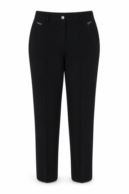 Womens UK Size 12 Hongo Regular Fit Dress Pants Black Trousers