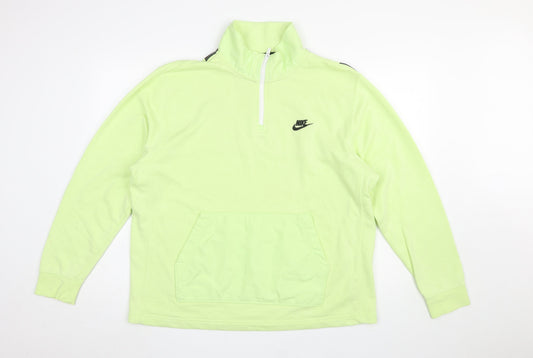 Mens UK Size L Nike Green Pullover Sweatshirt