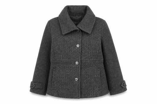 Womens UK Size 18 Red Herring Grey Pea Coat