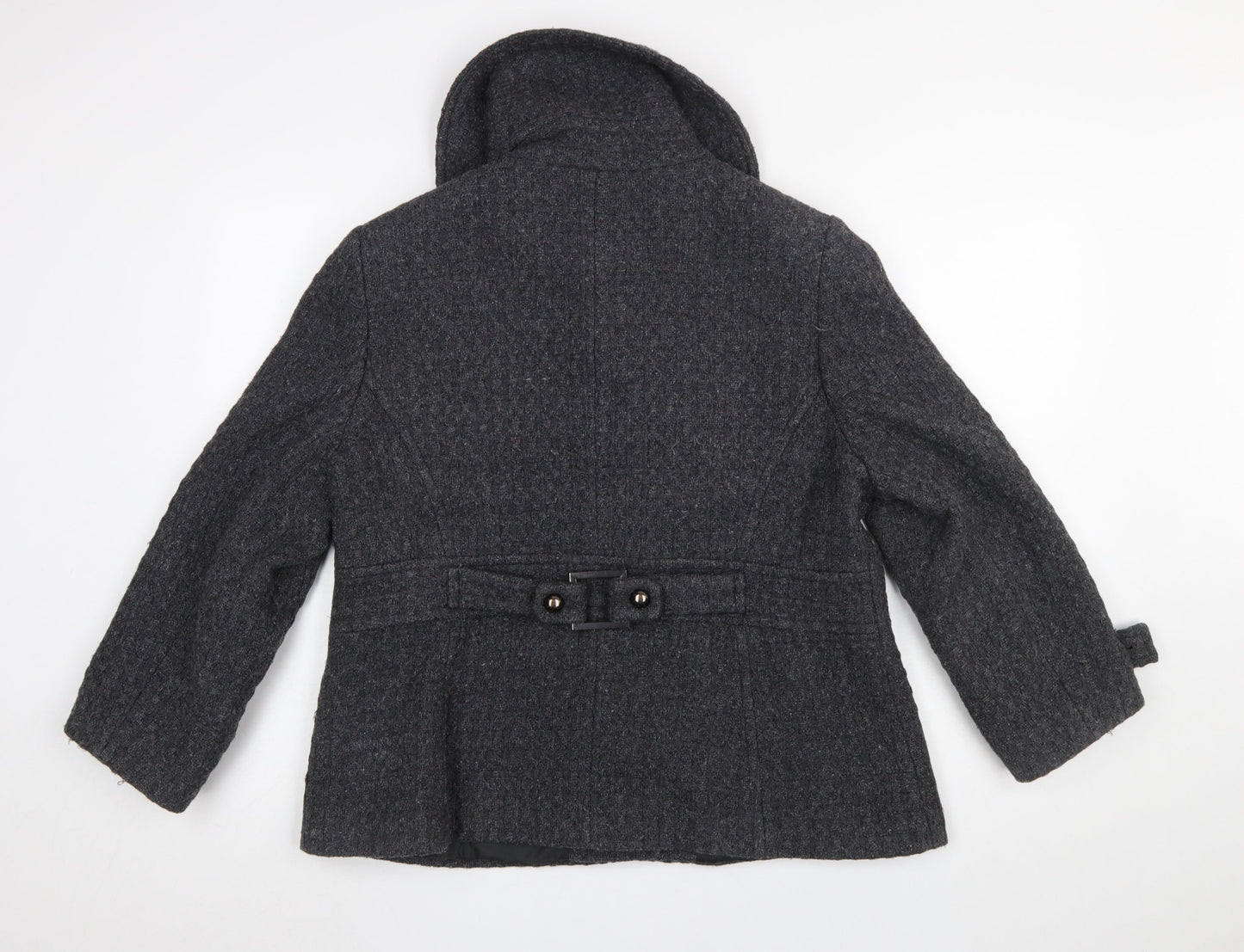 Womens UK Size 18 Red Herring Grey Pea Coat