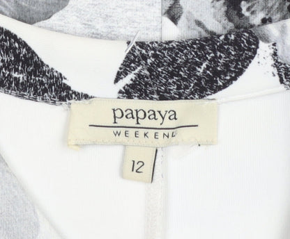 Womens UK Size 12 Papaya Regular Black Blazer