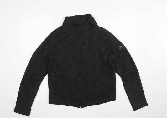 Womens UK Size L adidas Black Full Zip Sweatshirt