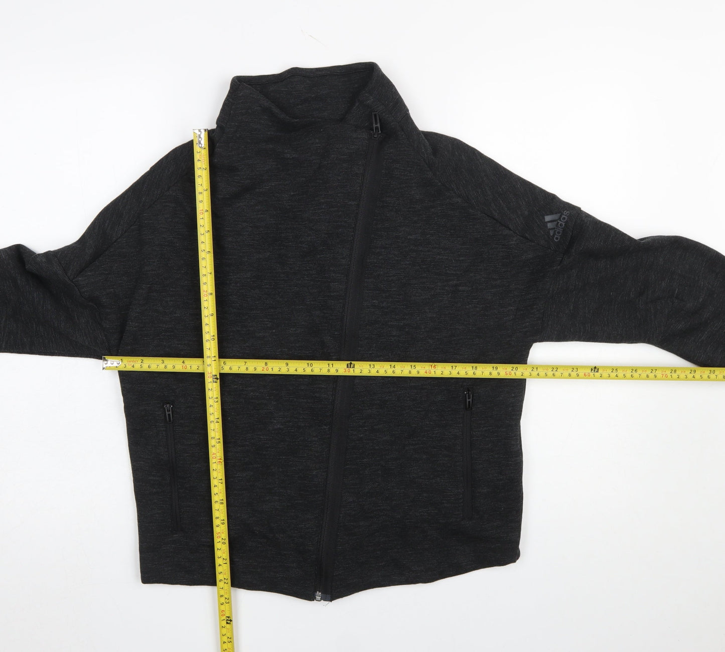 Womens UK Size L adidas Black Full Zip Sweatshirt