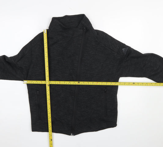 Womens UK Size L adidas Black Full Zip Sweatshirt