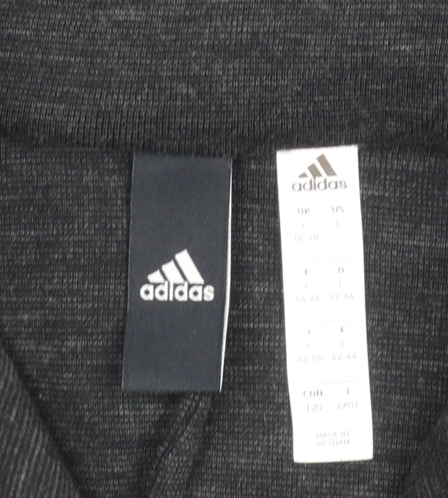 Womens UK Size L adidas Black Full Zip Sweatshirt