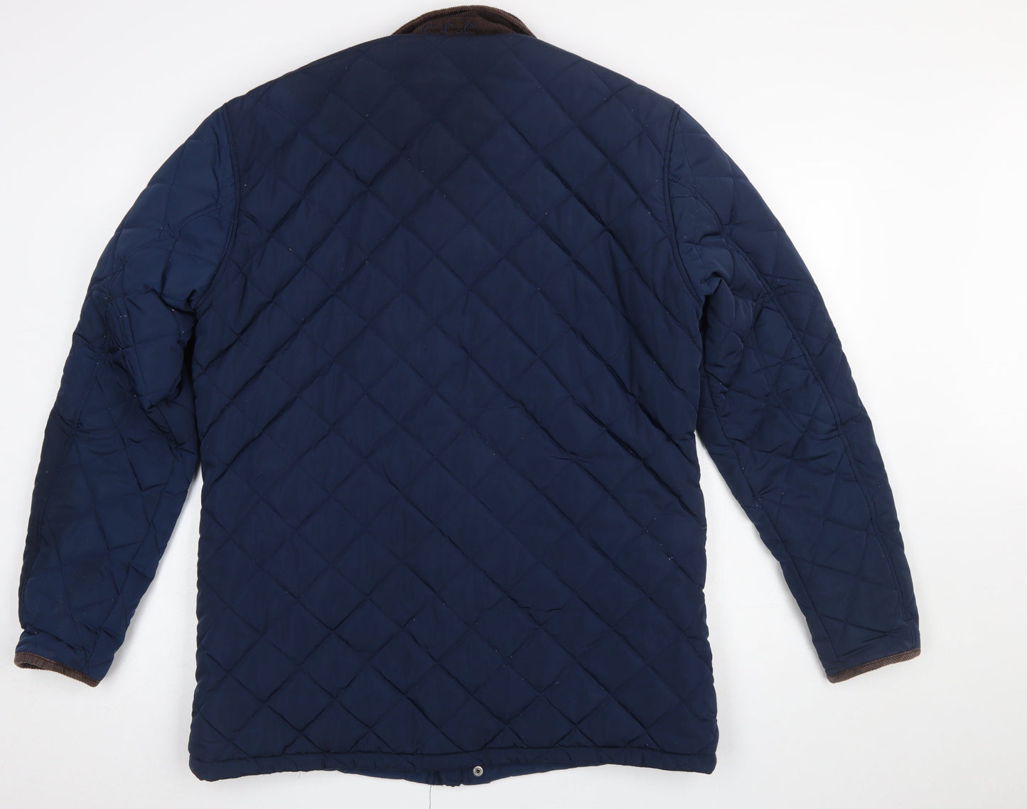 Mens UK Size M Crew Clothing Co. Blue Quilted Coat